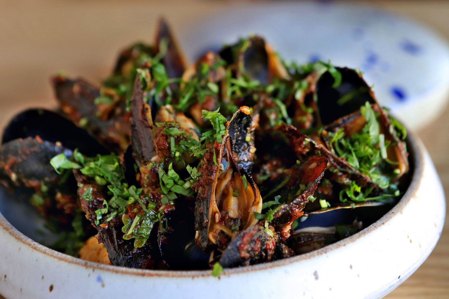 Bangs Island mussels at Elmwood Restaurant